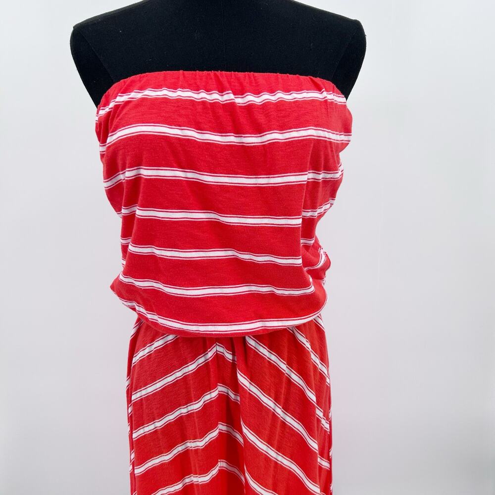 Michael Stars Strapless Dress One Size Red White Stripe Convertible One Size - Picture 4 of 11